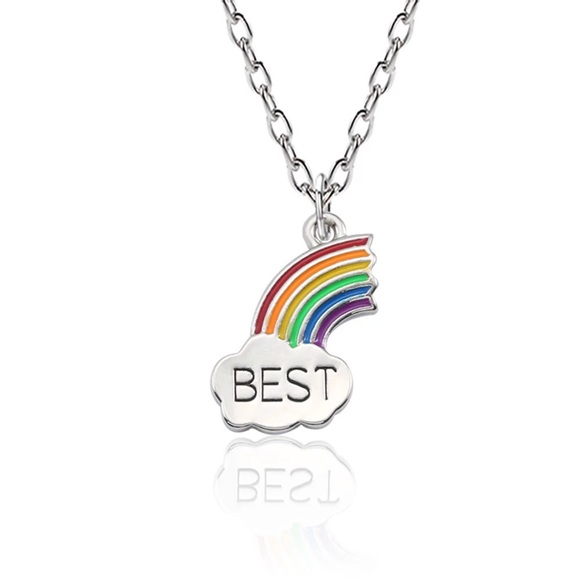 Best Friends Silver Rainbow 🌈 BF Necklaces. - Picture 2 of 7